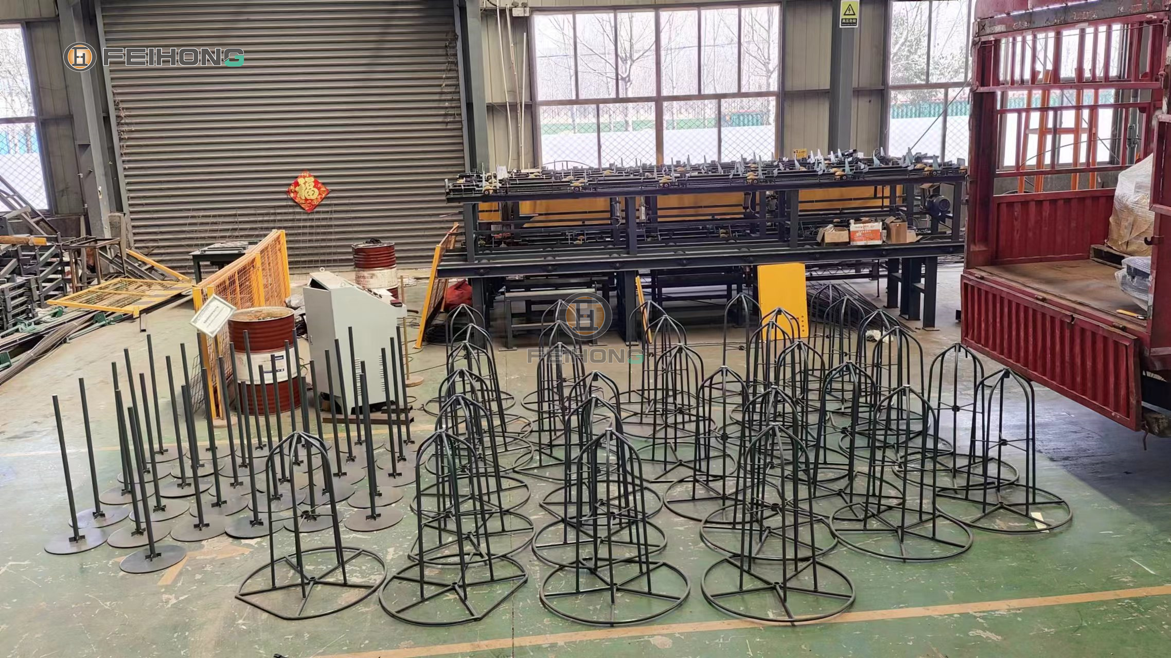 喜訊！熱烈慶祝飛宏5套數(shù)控鋼筋加工設(shè)備裝車完畢順利發(fā)出