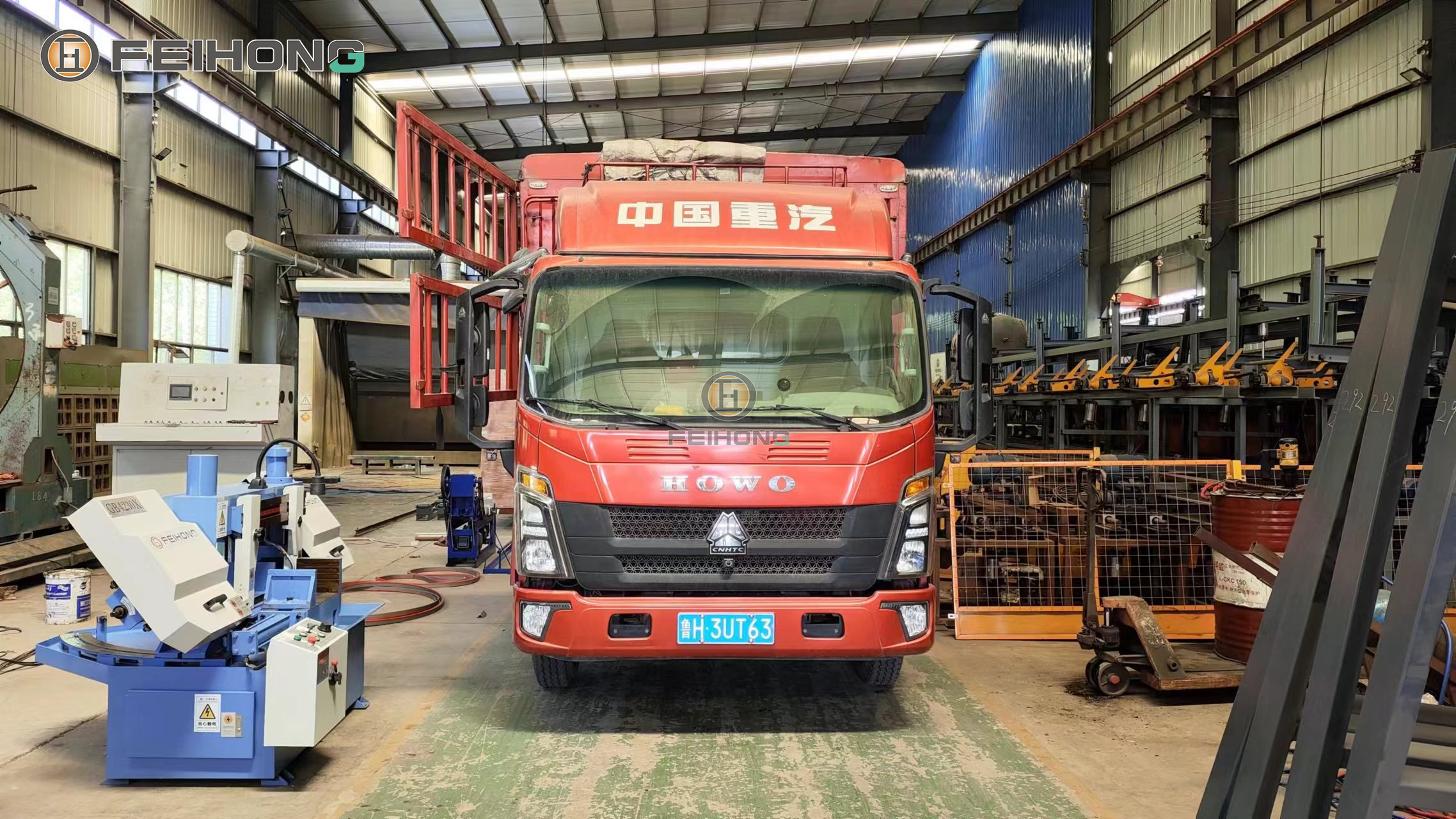 喜訊！熱烈慶祝飛宏2套數(shù)控鋼筋鋸床設備裝車完畢順利發(fā)出